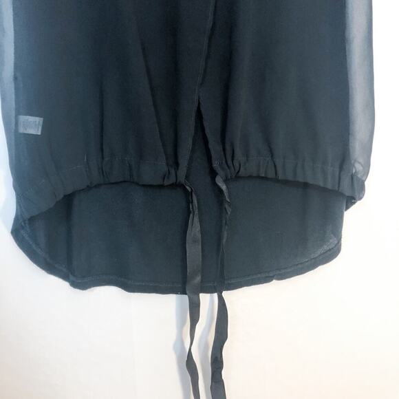 Trouve Black Sleeveless Sheer Back Blouse Size M - Picture 4 of 8